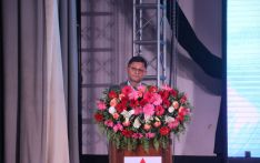 “春之声・歌游内蒙古” 文艺演出：尼泊尔联邦议会联邦院前主席蒂米尔西纳致辞