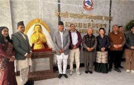 महावाणिज्यदूतावासमा भृकुटीको प्रतिमा अनावरण
